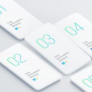 Free set of smartphone clay mockups Free set of smartphone clay mockups